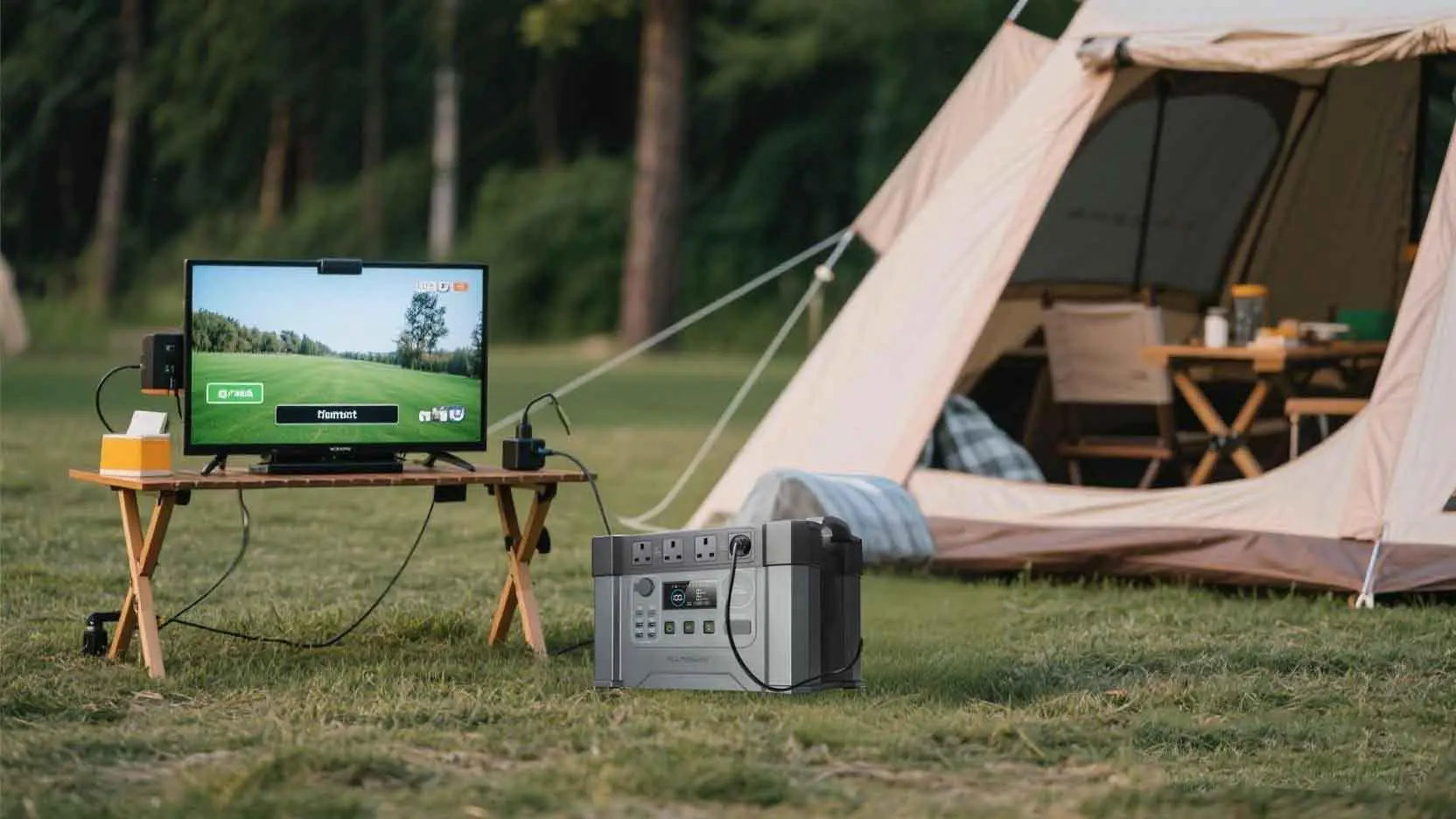 Power Up Your Picnic: Can a Portable Power Station Keep Your TV Runnin   ALLPOWERS United Kingdom