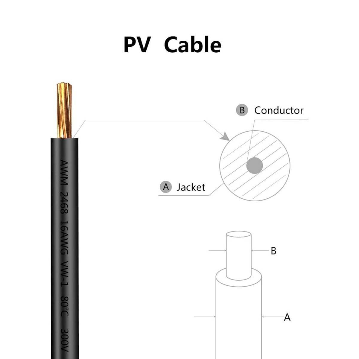 ALLPOWERS Solar PV Connection Cable DC5521 to Car