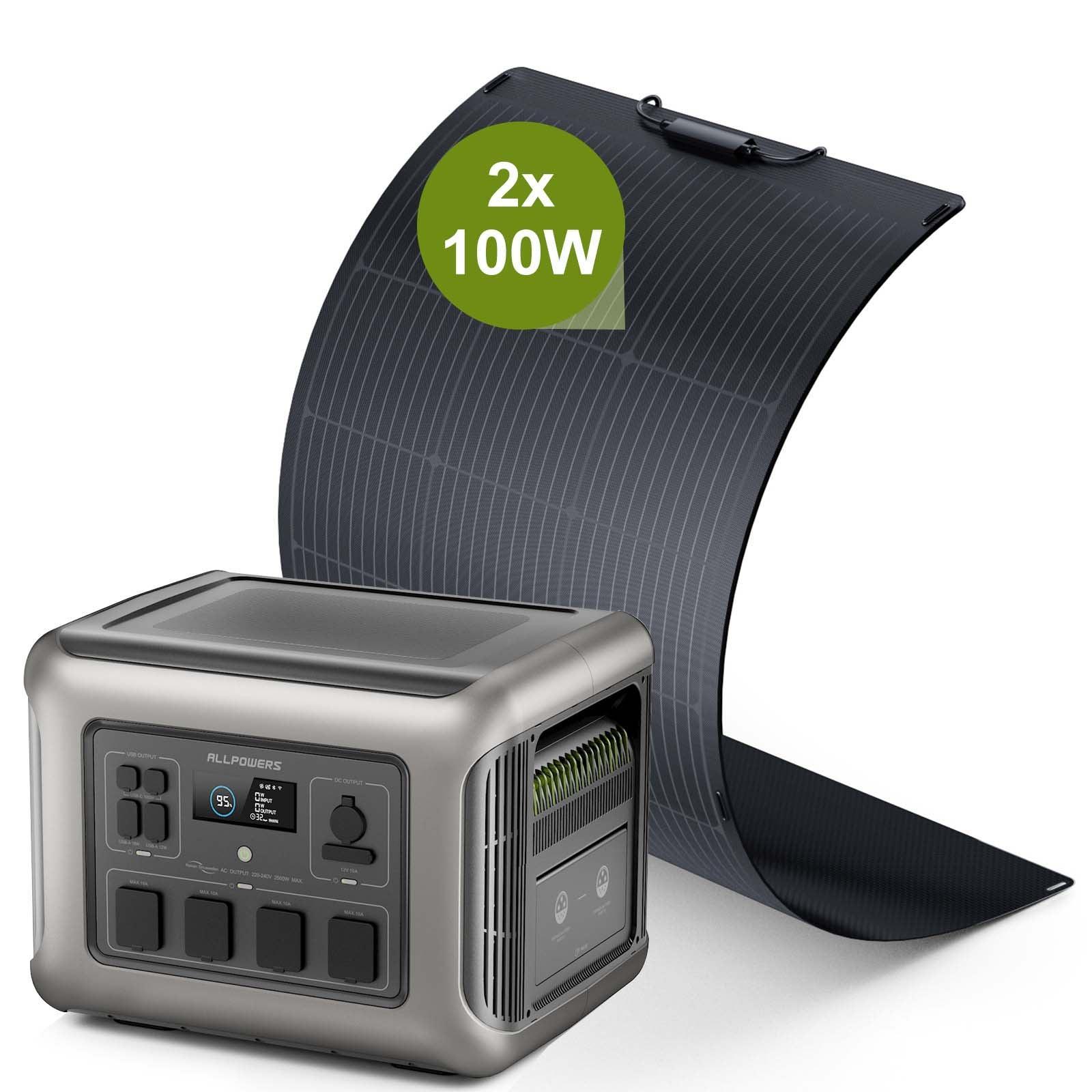 ALLPOWERS R2500 + 100W Solar Panel