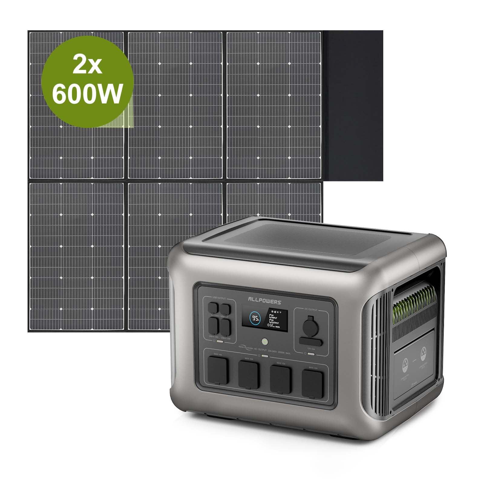 ALLPOWERS R2500 + 600W Solar Panel SP039