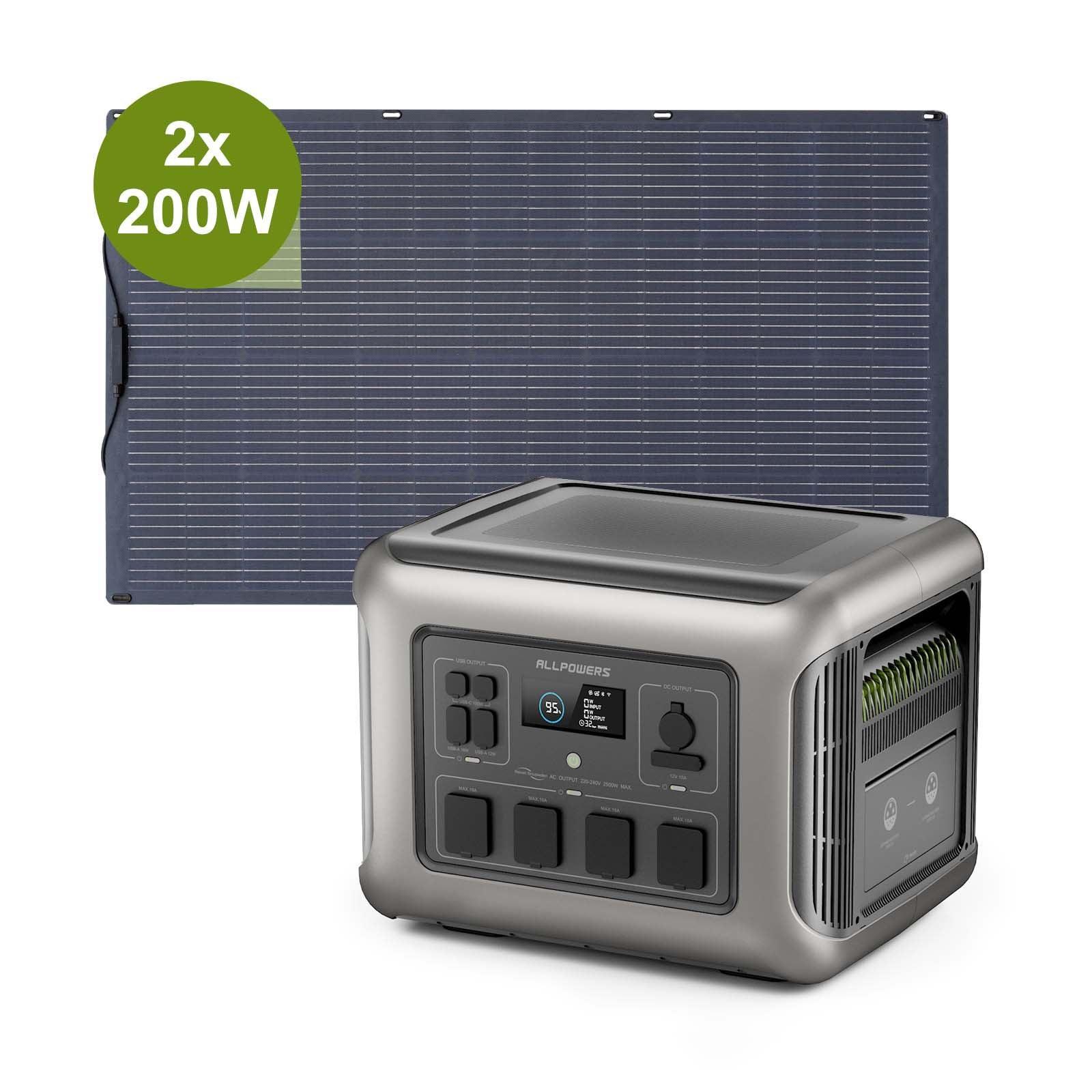 ALLPOWERS R2500 + 200W Solar Panel