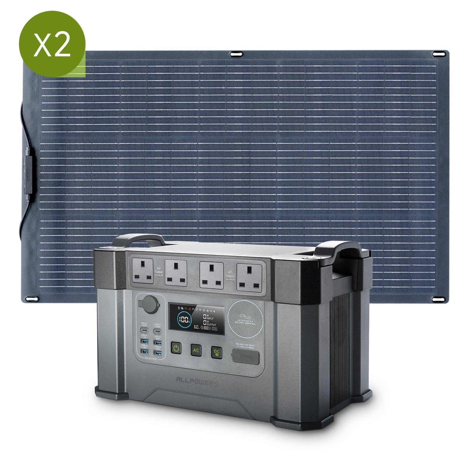 ALLPOWERS S2000 Pro + 100W Solar Panel