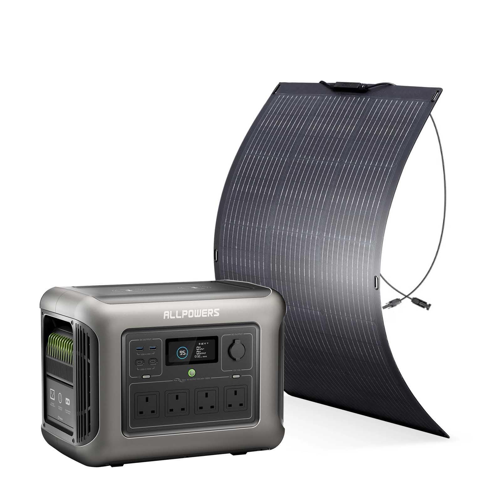 ALLPOWERS R1500 + 100W Solar Panel