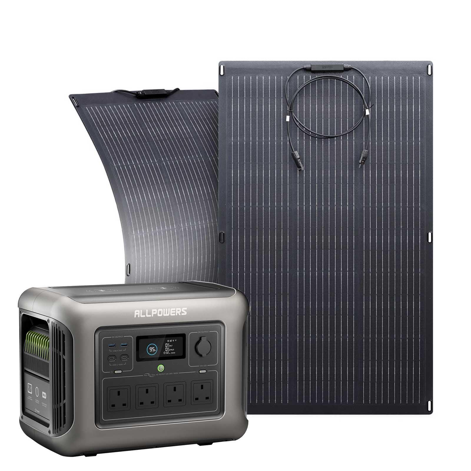 ALLPOWERS R1500 + 100W Solar Panel