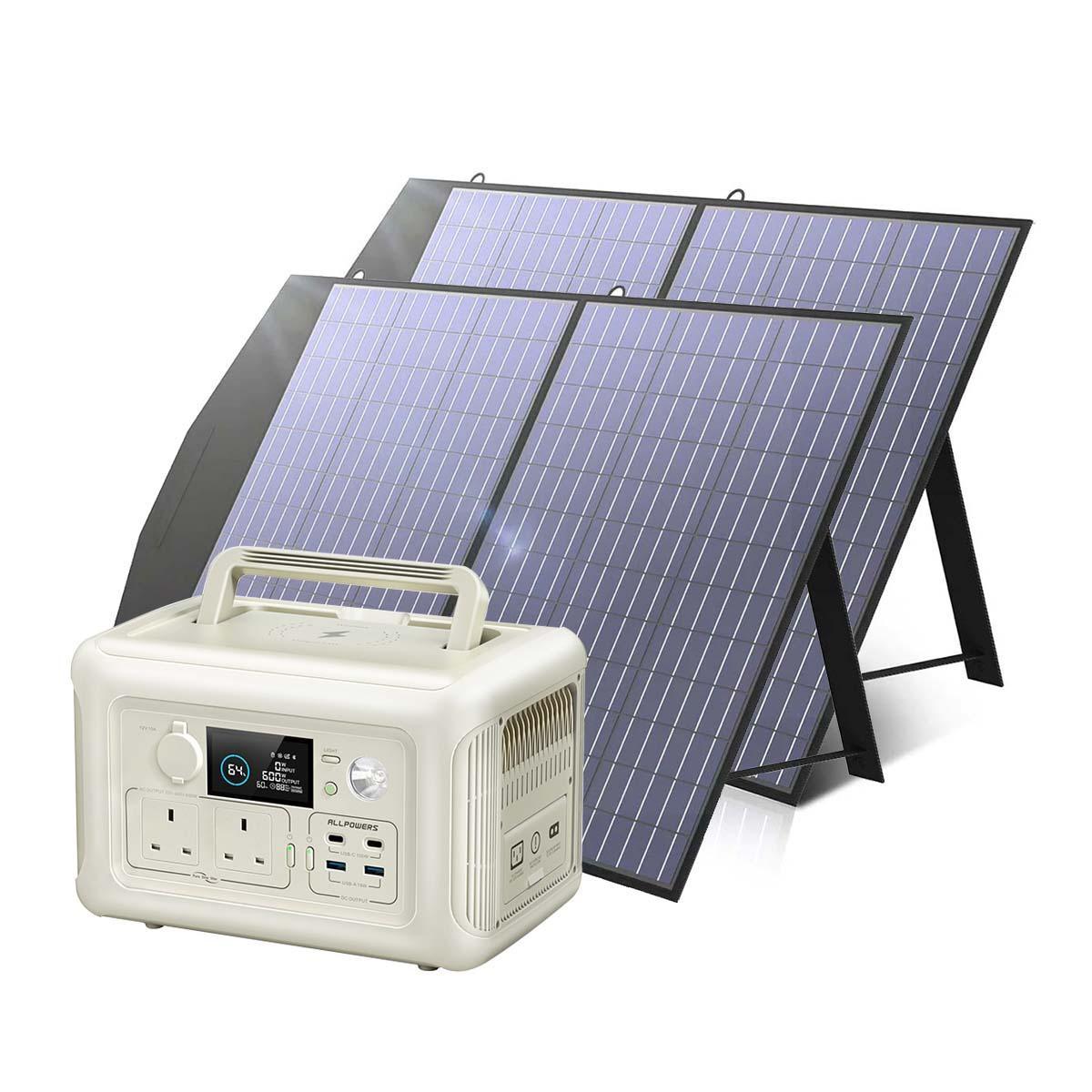 ALLPOWERS R600 + 100W Solar Panel