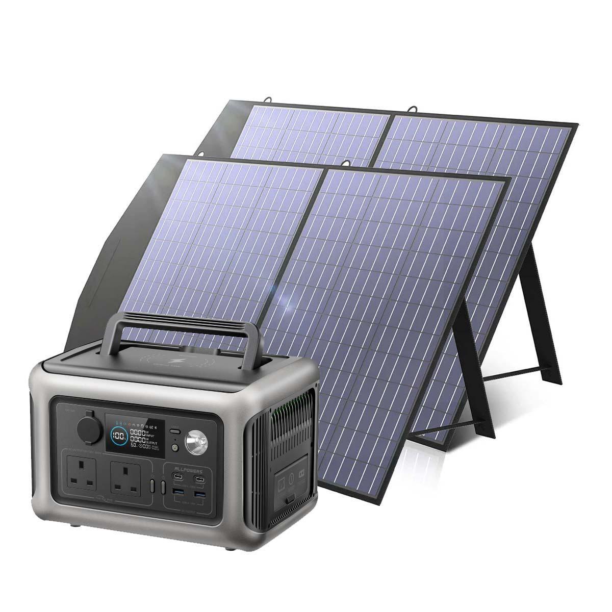 ALLPOWERS R600 + 100W Solar Panel