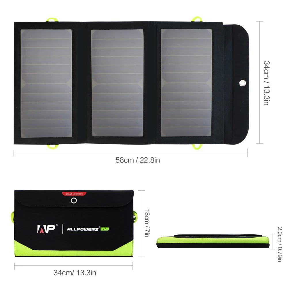 ALLPOWERS 5V 21W Solar Panel Built-in 10000mAh Battery