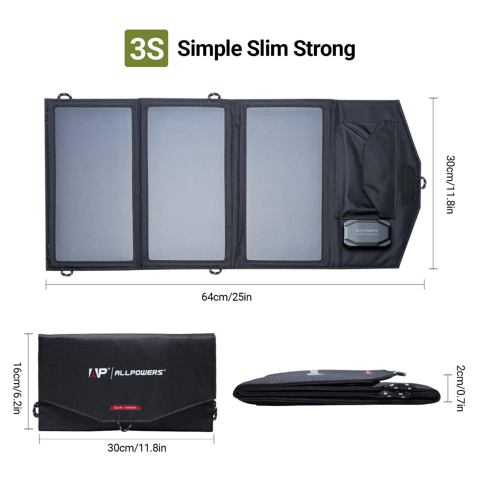 ALLPOWERS 18V 21W Portable Solar Panel