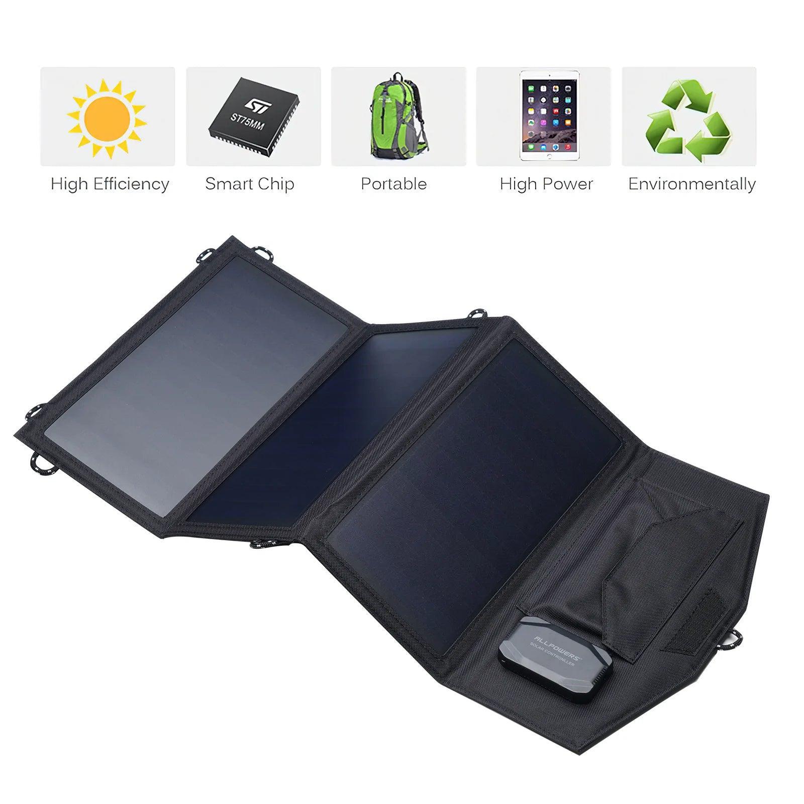 ALLPOWERS 18V 21W Portable Solar Panel