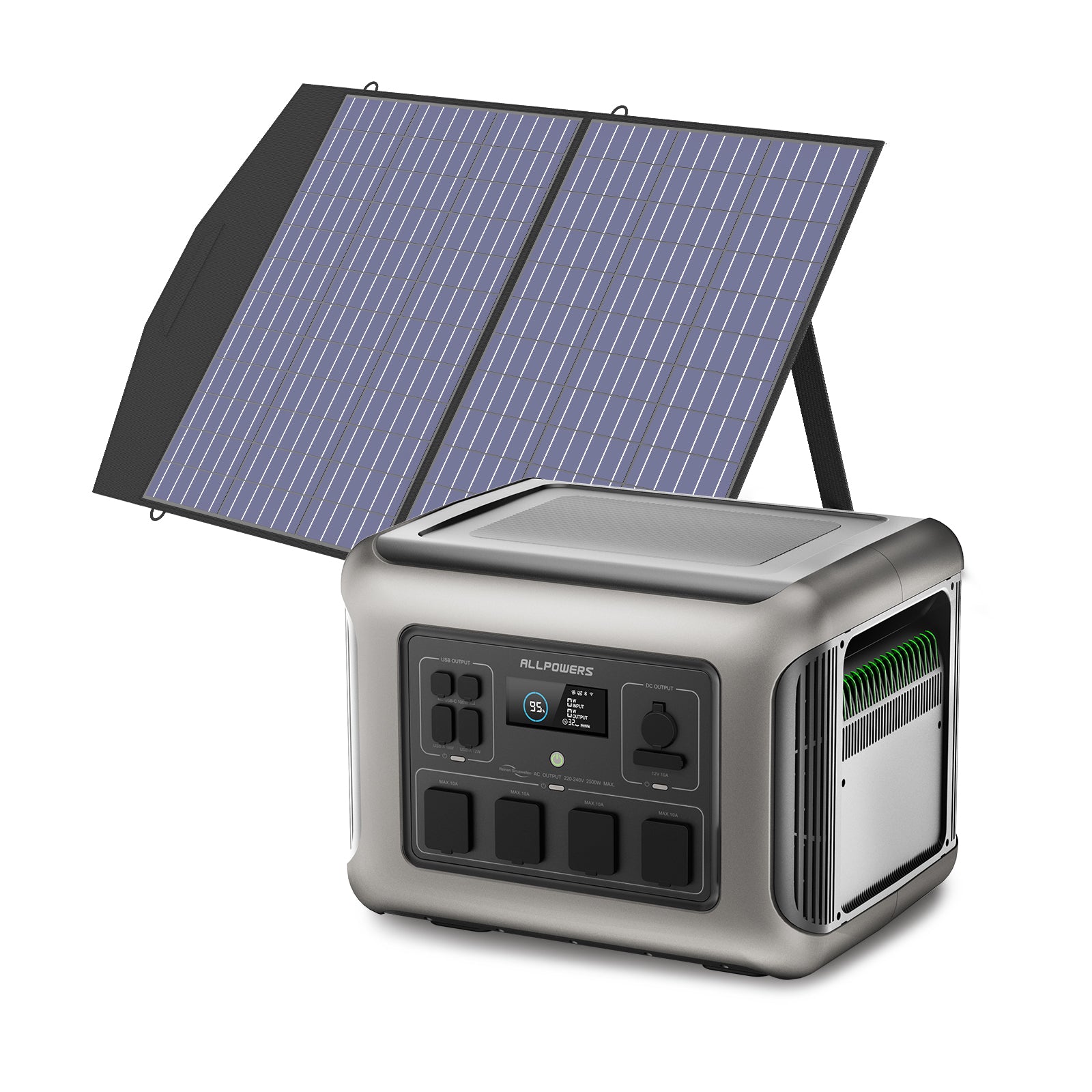 ALLPOWERS Solar Generator Kit 2500W (R2500 + SP027 100W Solar Panel)