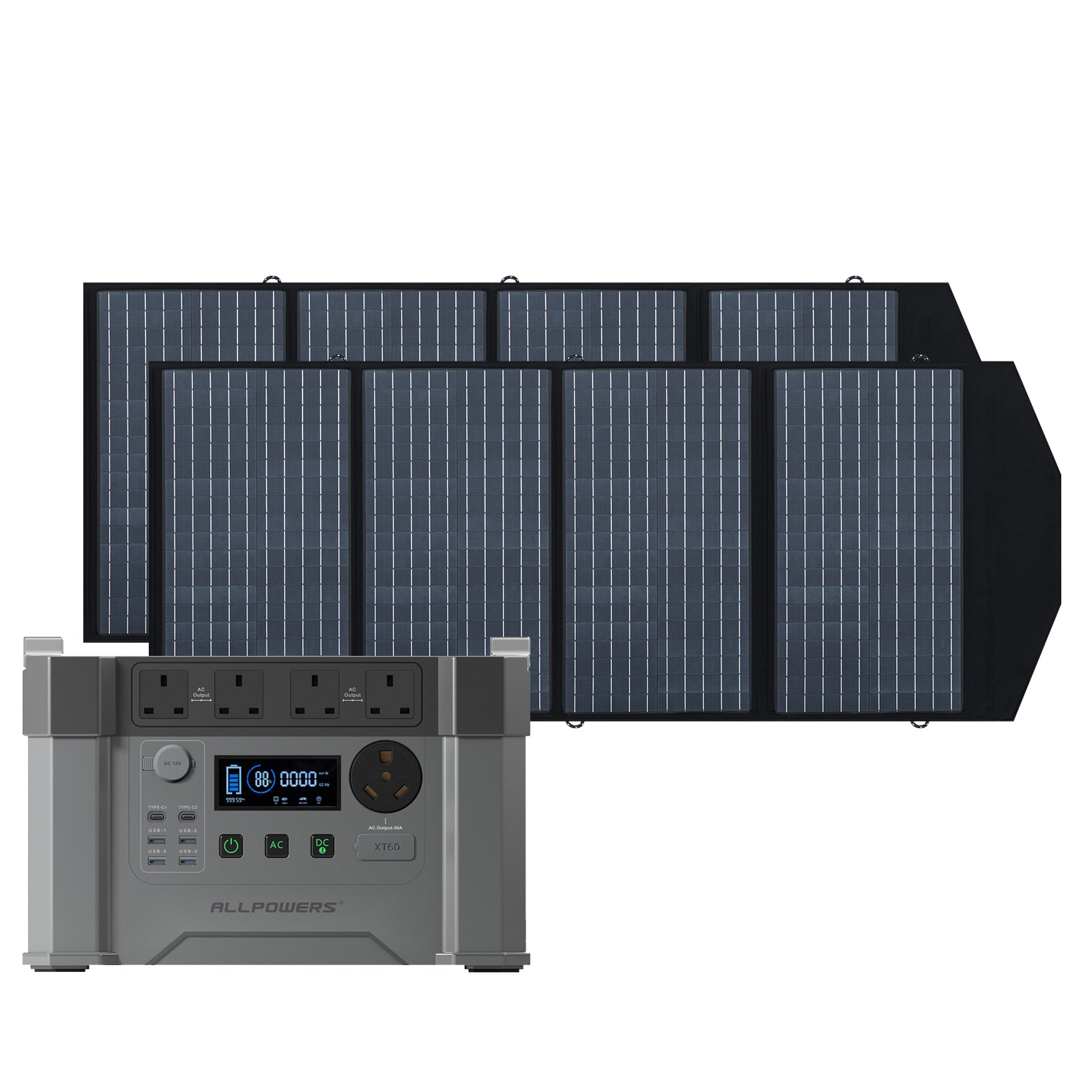 ALLPOWERS Solar Generator 2400W (S2000 Pro + SP029 140W Solar Panel)