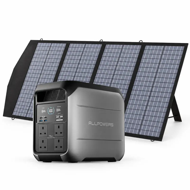 ALLPOWERS 1800W Solar Generator P1800 1024Wh with 140W Solar Panel