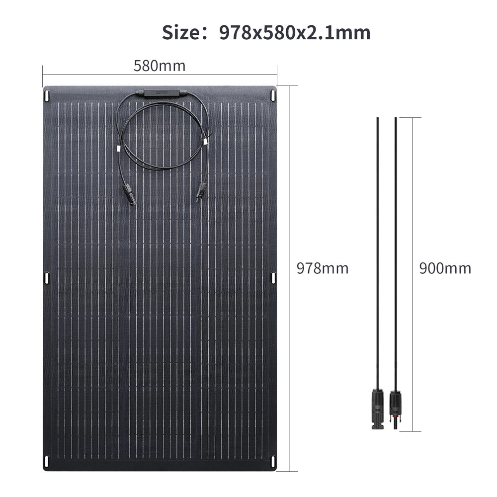 ALLPOWERS 100W Flexible Solar Panel with Monocrystalline Cell SF100