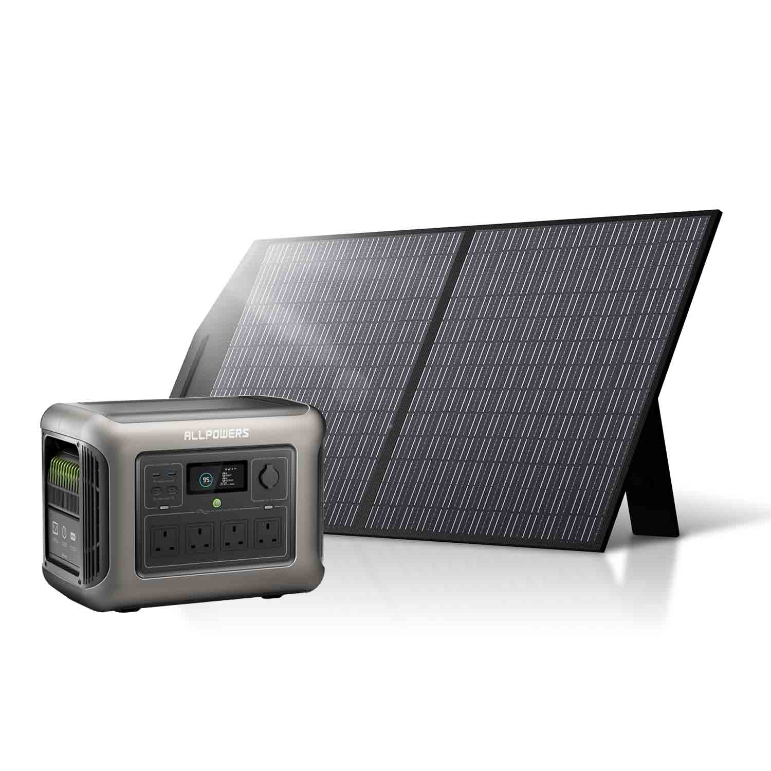 ALLPOWERS Solar Generator Kit 1600W with 100W Panel - R1500 Lite + SP027