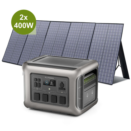 ALLPOWERS Solar Generator Kit 2500W (R2500 + SP037 400W Solar Panel)