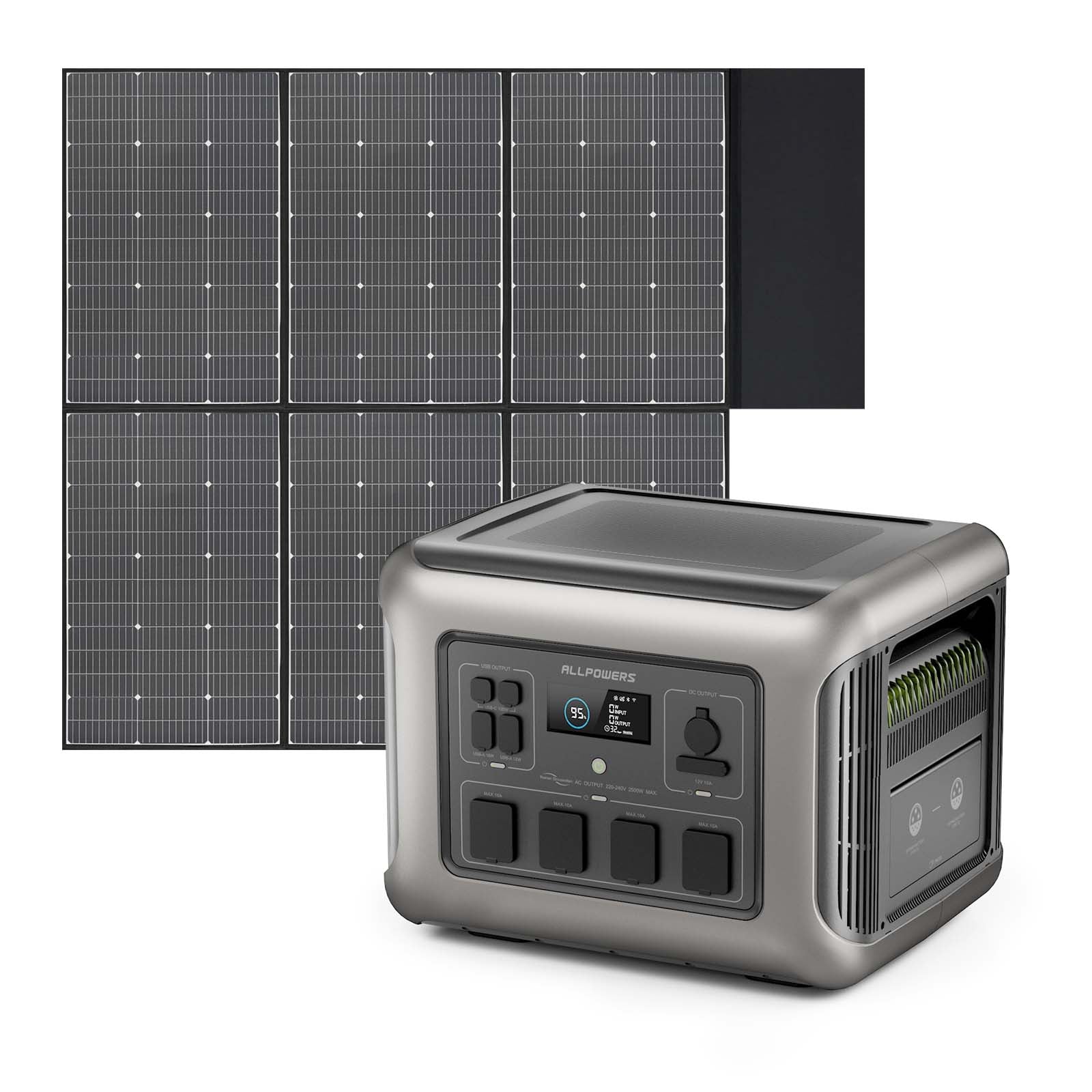 ALLPOWERS Solar Generator Kit 2500W (R2500 + SP039 600W Solar Panel)