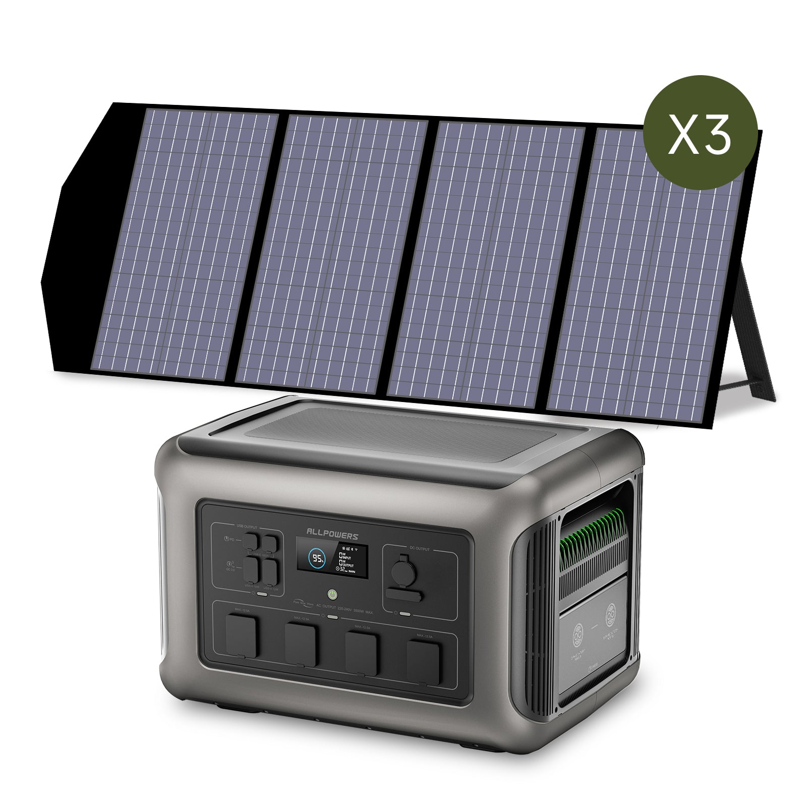 ALLPOWERS Solar Generator Kit (R3500 + SP029 140W Solar Panel)