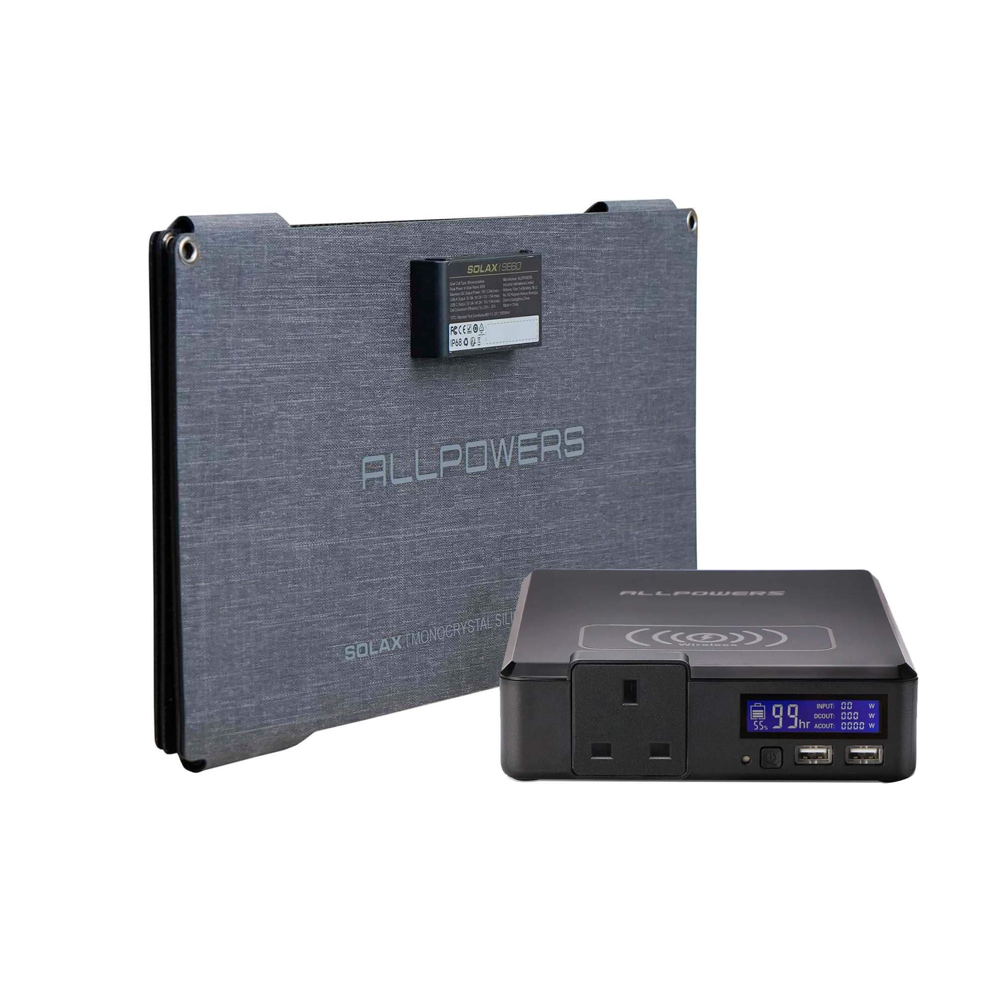 ALLPOWERS S200 + 60W Solar Panel SP026