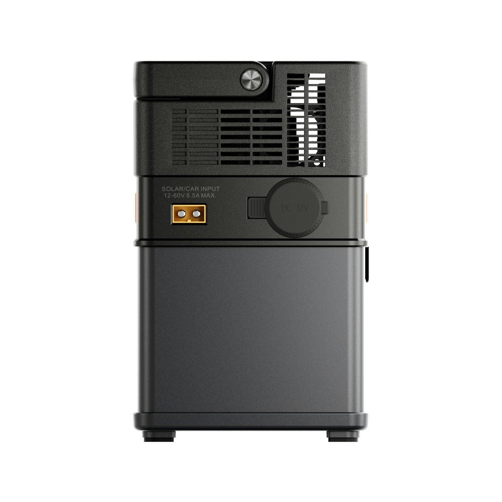 ALLPOWERS S300 Plus portable power station shown in black, featuring ventilation slots and charging ports in a compact design