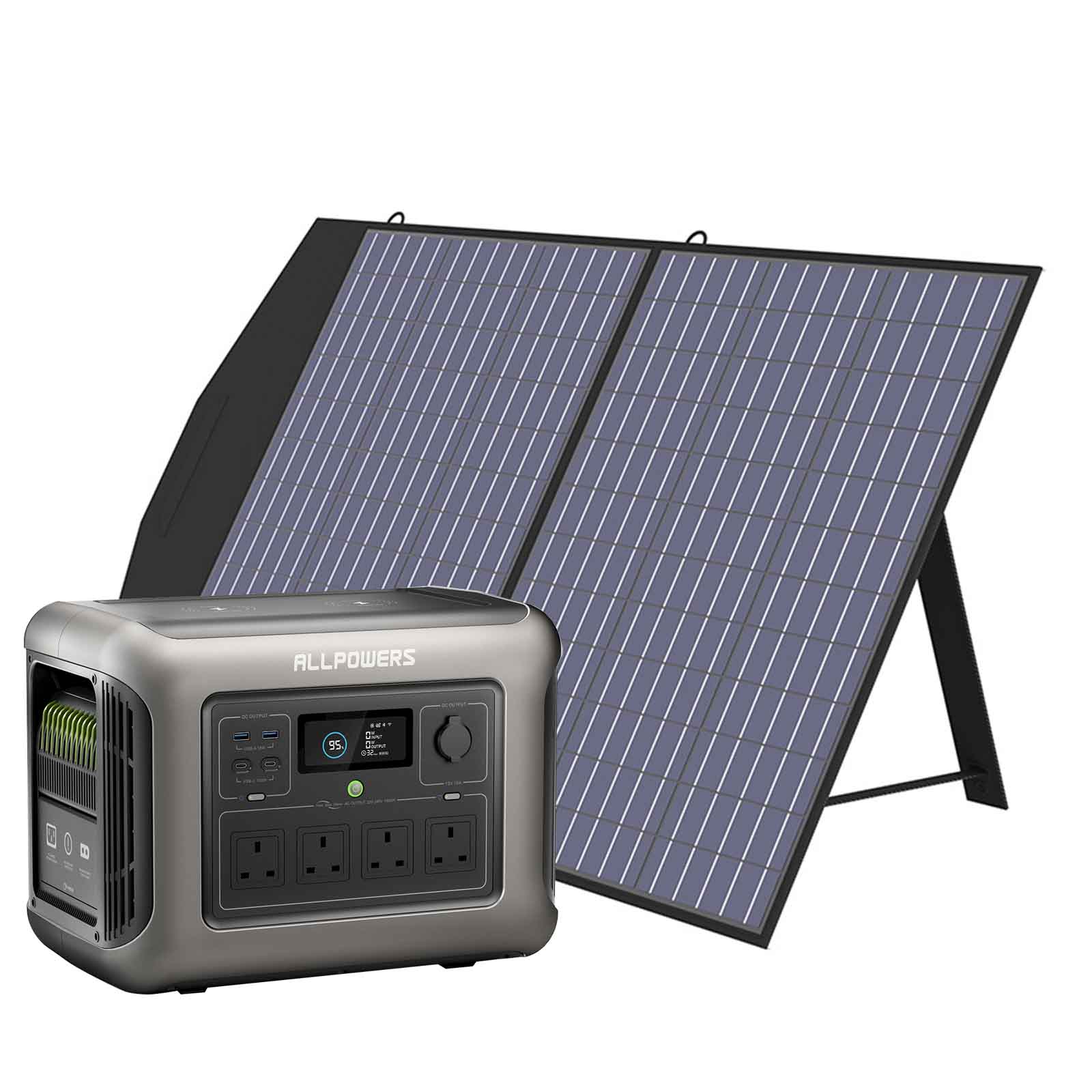 ALLPOWERS Solar Generator Kit 1800W (R1500 + SP027 100W Solar Panel)