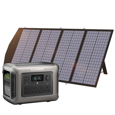 ALLPOWERS Solar Generator Kit 1800W (R1500 + SP029 140W Solar Panel)