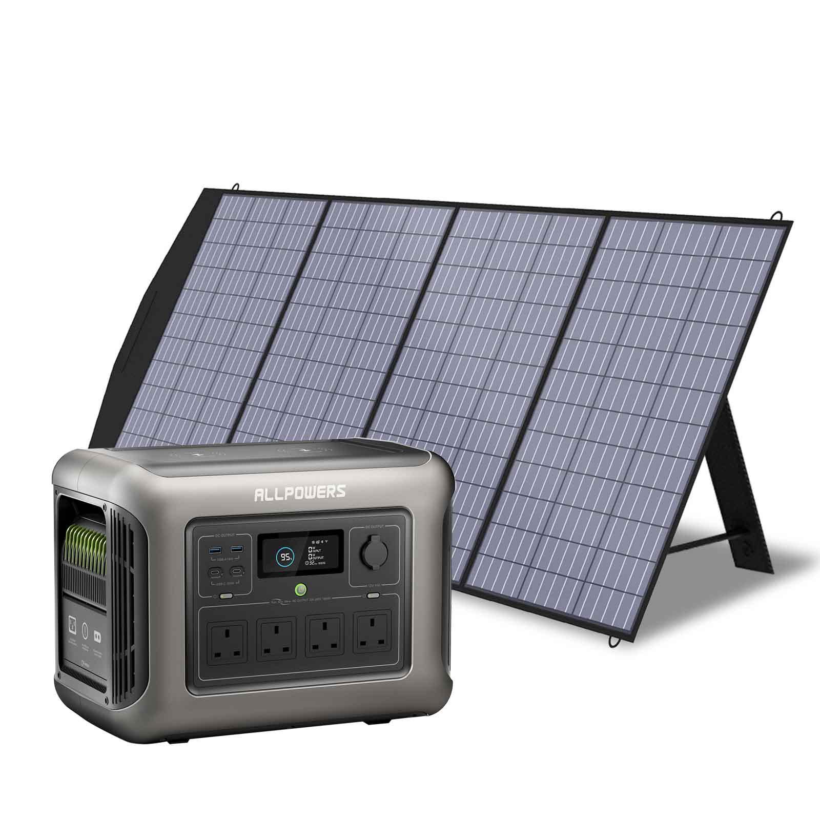 ALLPOWERS Solar Generator Kit 1800W (R1500 + SP033 200W Solar Panel ...