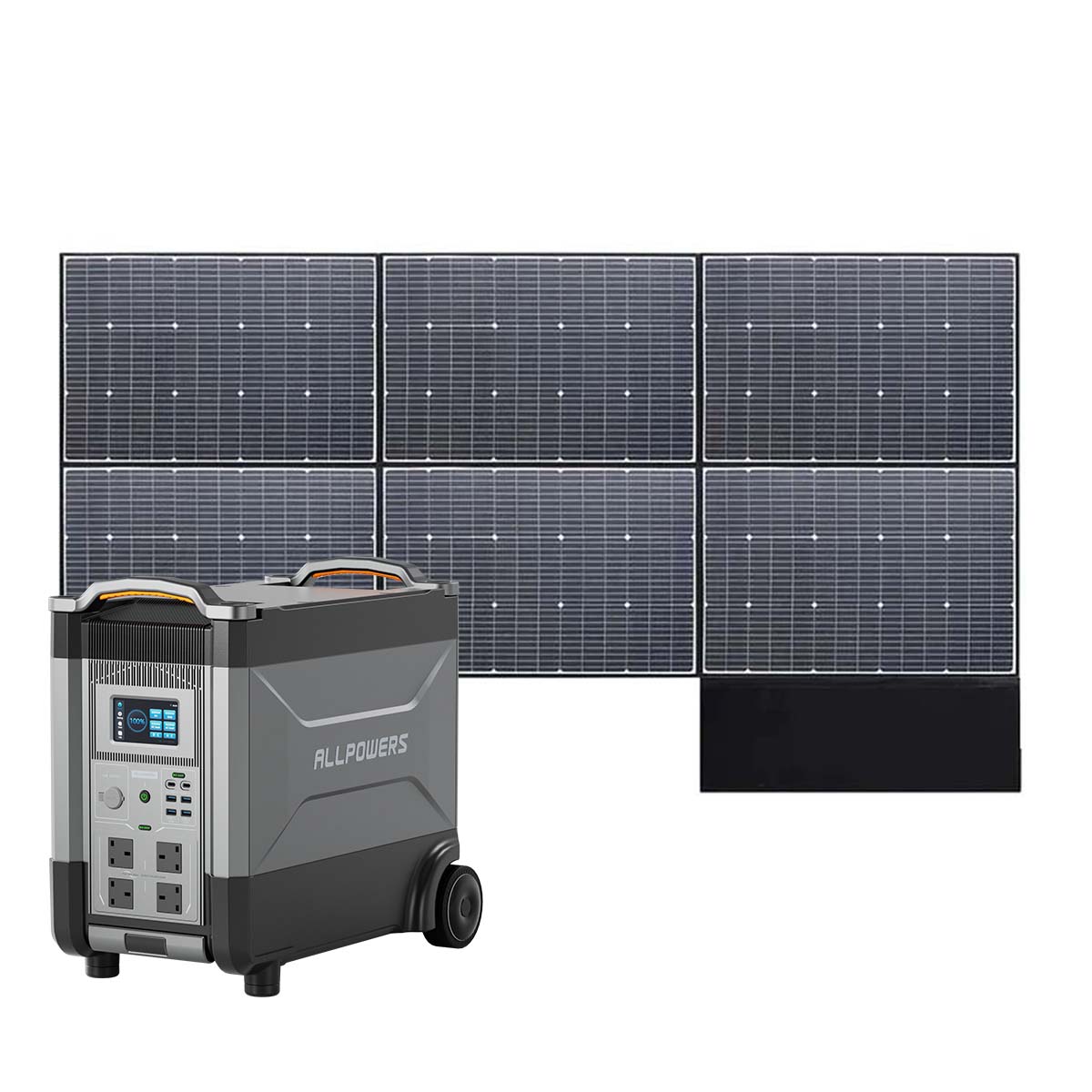 ALLPOWERS Solar Generator Kit 4000W (R4000 + SP039 600W Solar Panel with Monocrystalline Cell)