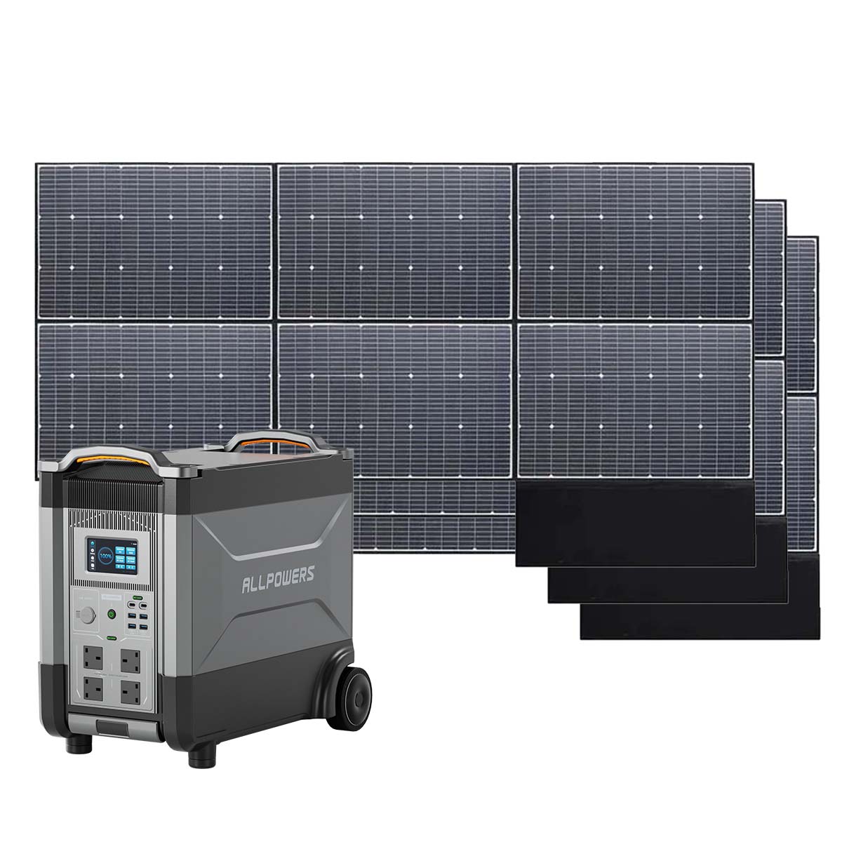 Intel Solar Generator ALLPOWERS Solar Generator Kit 4000W (R4000 + SP039 600W Solar Panel wi ...