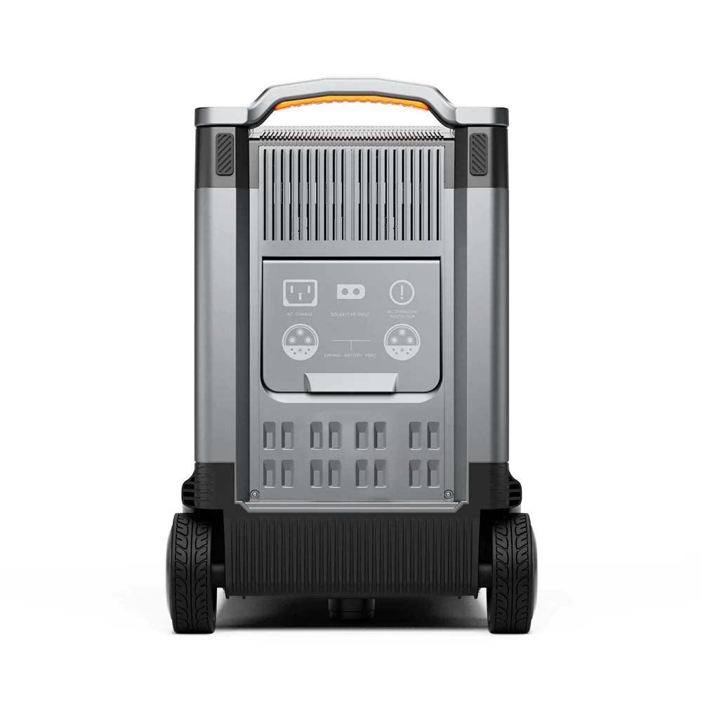 ALLPOWERS R4000 home backup power station with wheels, grey housing, digital display panel and cooling vents