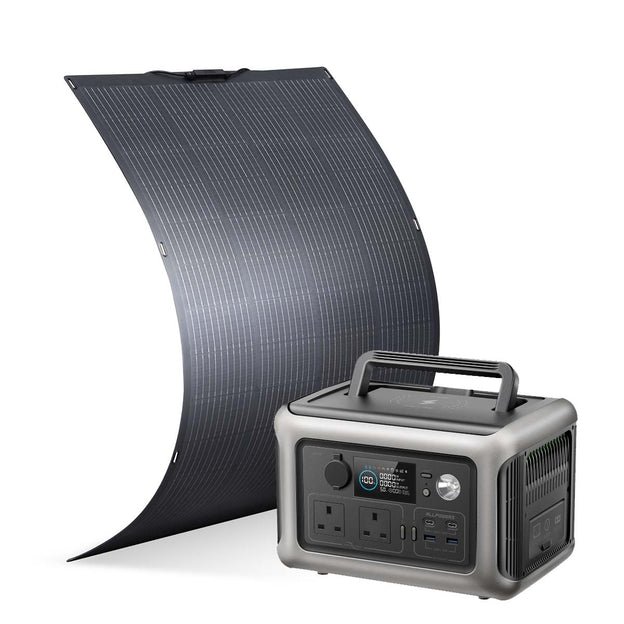 ALLPOWERS Solar Generator Kit 600W (R600 + SF200 200W Flexible Solar Panel)