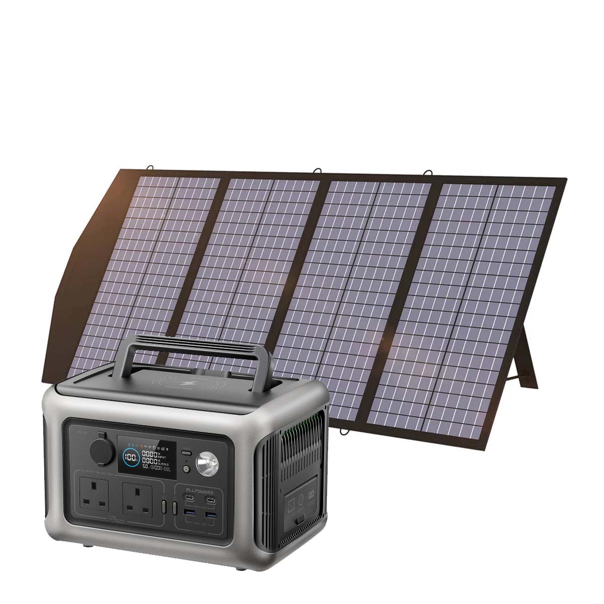 Power Station with Solar Panel