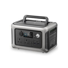 ALLPOWERS R600 Portable Power Station compact gray device with digital display, multiple outlets, and carrying handle for outdoor use