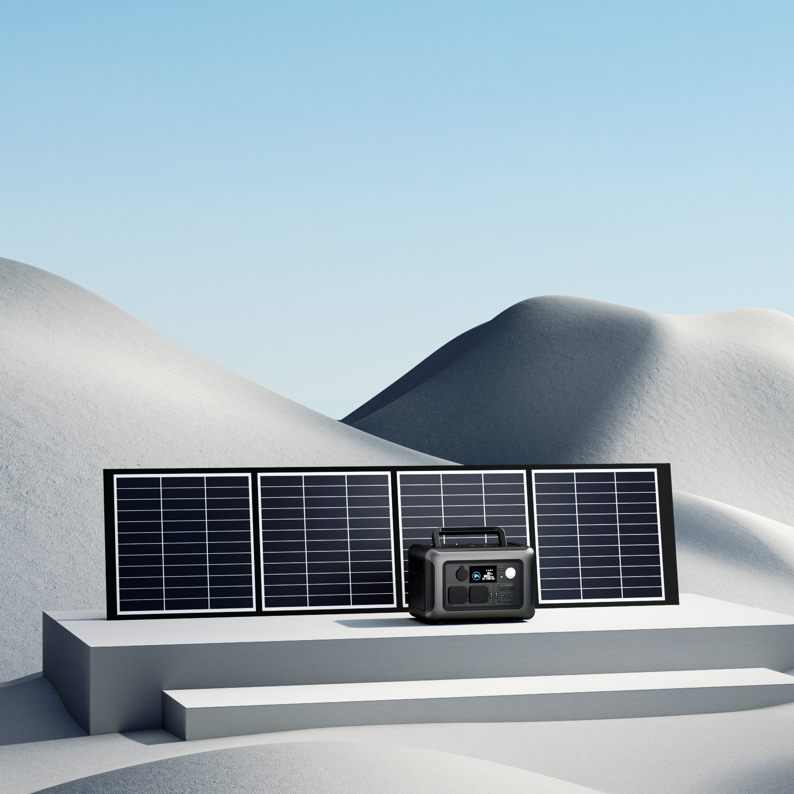 ALLPOWERS Solar Generator Kit 600W (R600 + SP035 200W Solar Panel with Monocrystalline Cell)
