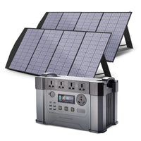 ALLPOWERS Solar Generator S2000 Pro (S2000 Pro + 2 x Polycrystalline SolarPanel 200W)