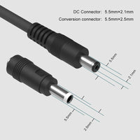 ALLPOWERS Solar PV Extension Cable With DC5521 Connector 1.5M 16AWG