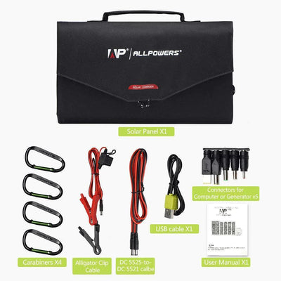 ALLPOWERS 100W Foldable Solar Panel with Monocrystalline Cell SP012