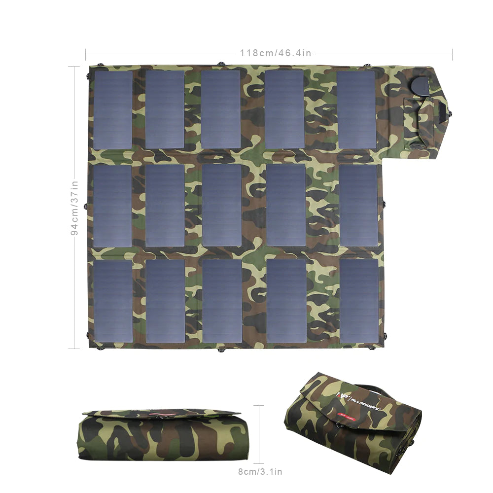 ALLPOWERS 100W Foldable Solar Panel with Monocrystalline Cell  SP012 - Camouflage