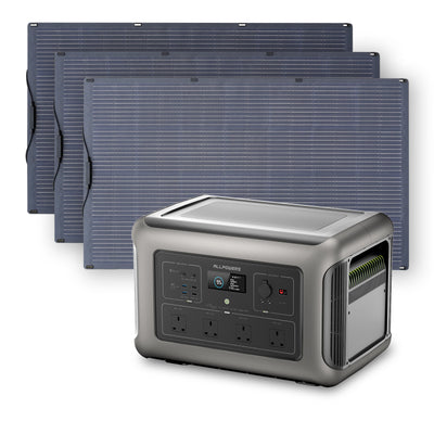 ALLPOWERS Solar Generator Kit (R3500 + SF200 200W Flexible Solar Panel)