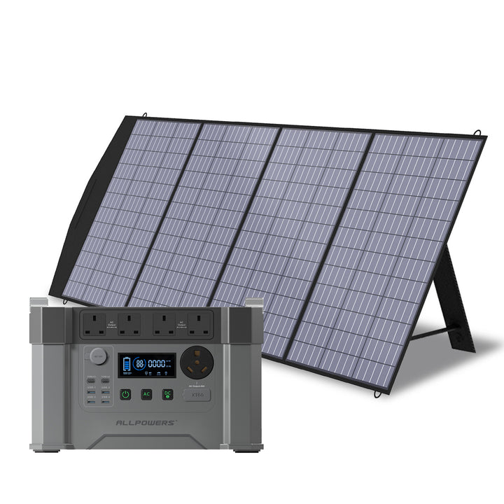 Allpowers Solar Generator Kit 2400W Portable Power Station 200W Solar Panel