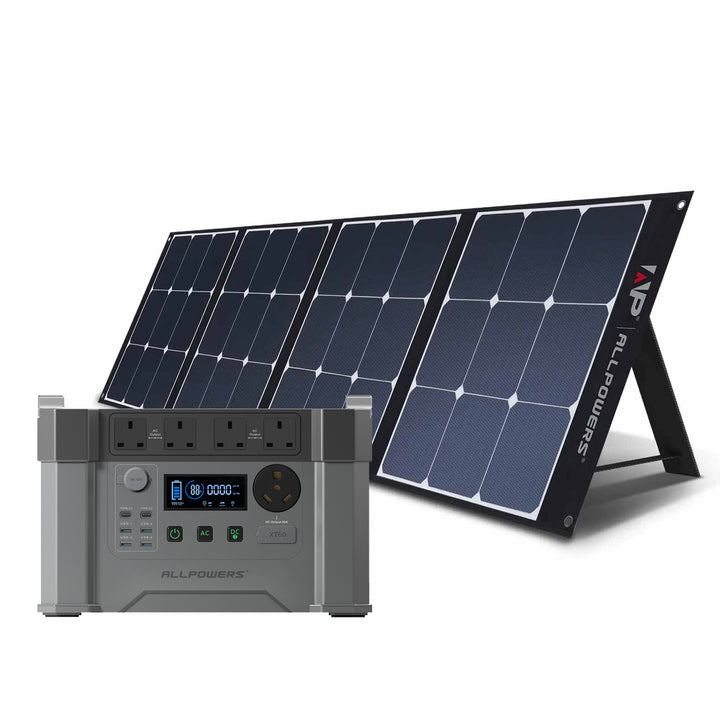 Allpowers Solar Generator Kit 2400W Portable Power Station 200W Solar Panel