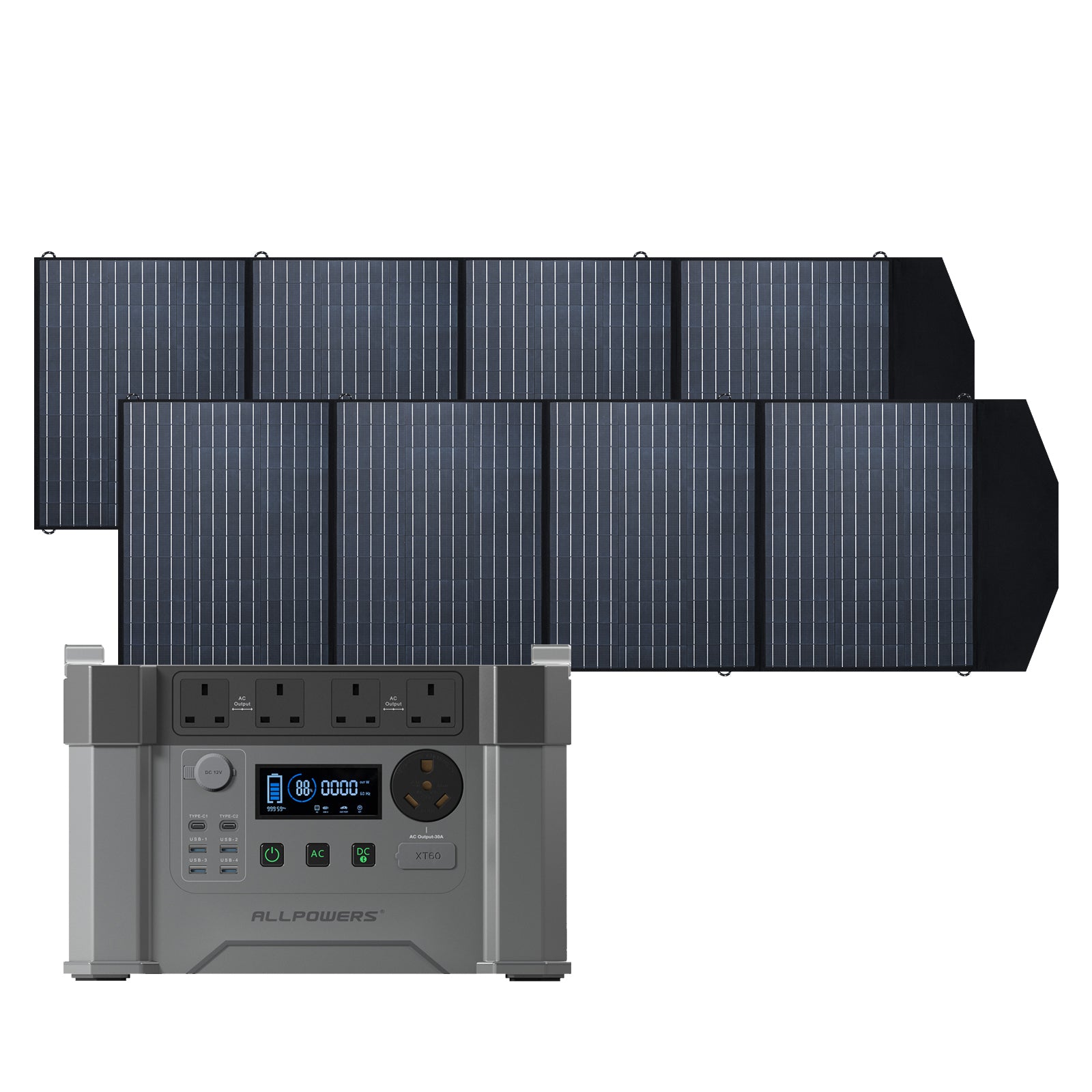 ALLPOWERS Solar Generator 2400W (S2000 Pro + SP033 200W Solar Panel)