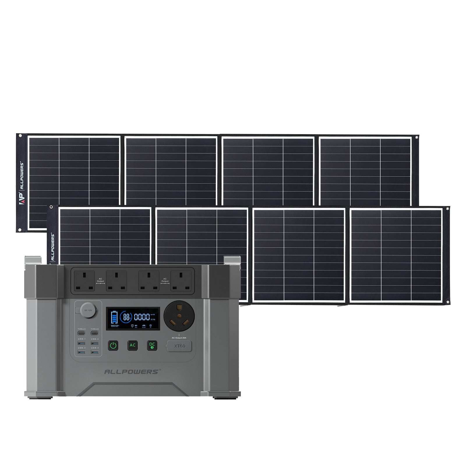 ALLPOWERS Solar Generator 2400W (S2000 Pro+ SP035 200W Solar Panel with Monocrystalline Cell)