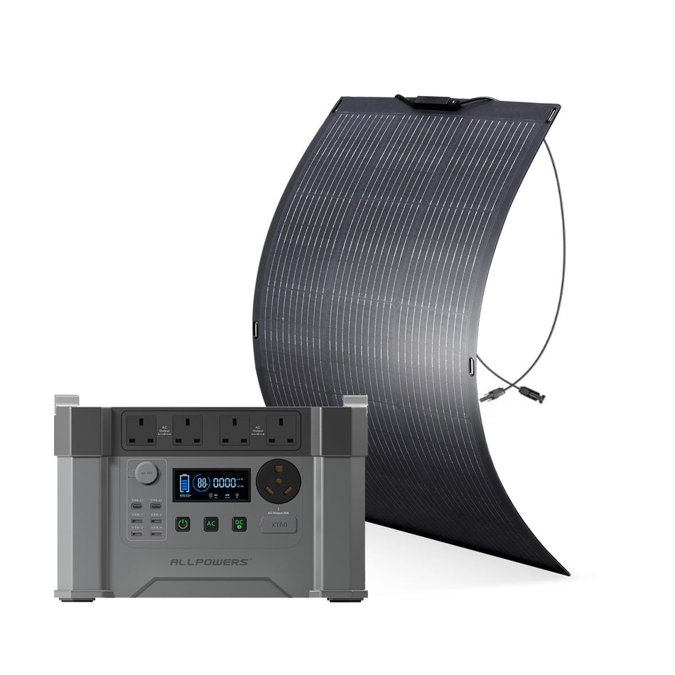 ALLPOWERS Solar Generator 2400W (S2000 Pro + SF100 100W Flexible Solar Panel)